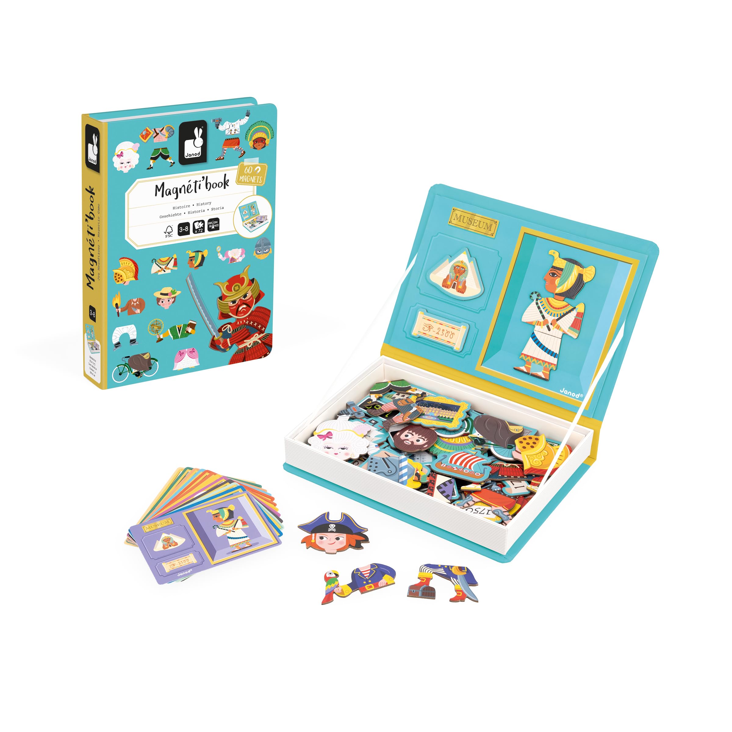 Janod - Magneti'Book History - Educational Magnetic Games